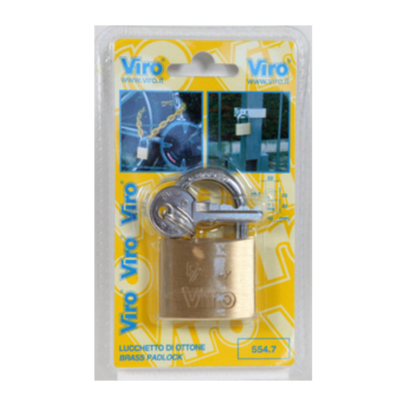 Q.TA' 12 VIRO BL 552.7 LUCCHETTO FAI ARCO 25MM OTTONE