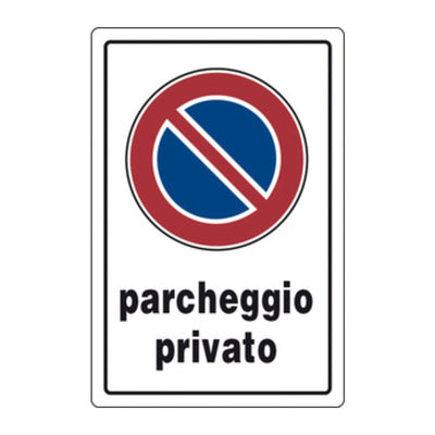 Q.TA' 10 TARGA SEGNALETICA PARCHEGGIO PRIVATO