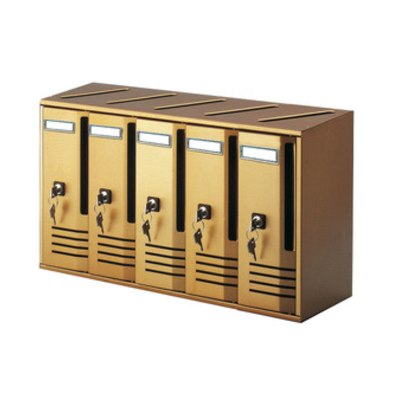 Q.TA' 1 CASSETTA POSTALE ALUBOX CUBO C5 52X17,5X30 BRONZO