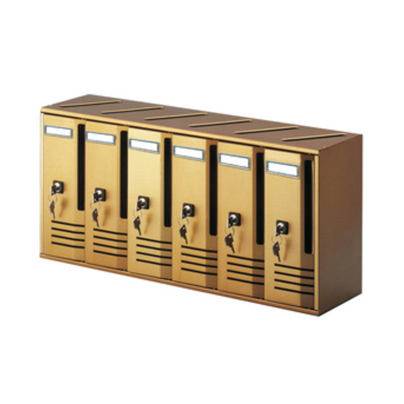 Q.TA' 1 CASSETTA POSTALE ALUBOX CUBO C6 62X17,5X30 BRONZO