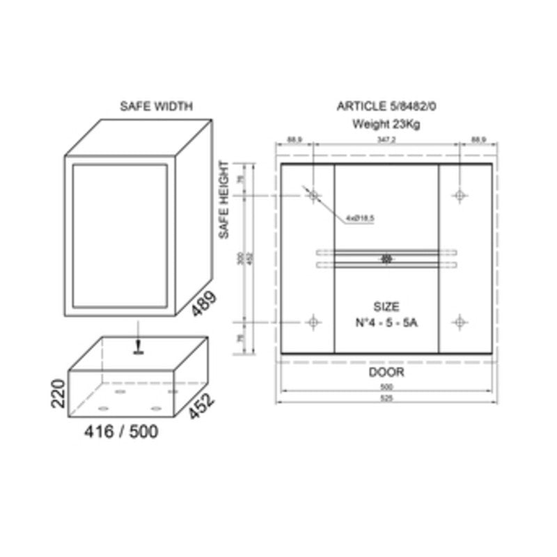 Q.TA' 1 PIEDISTALLO P/CASSAFORTE ART.8482