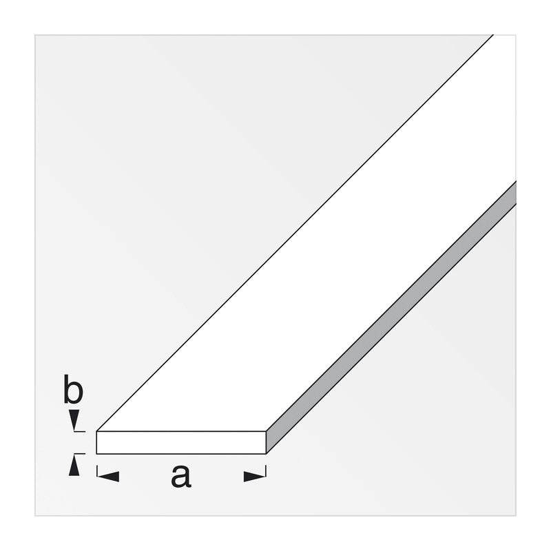 Q.TA' 5 PROFILO BIANCO H.200 CM PIATTO 25X2 MM