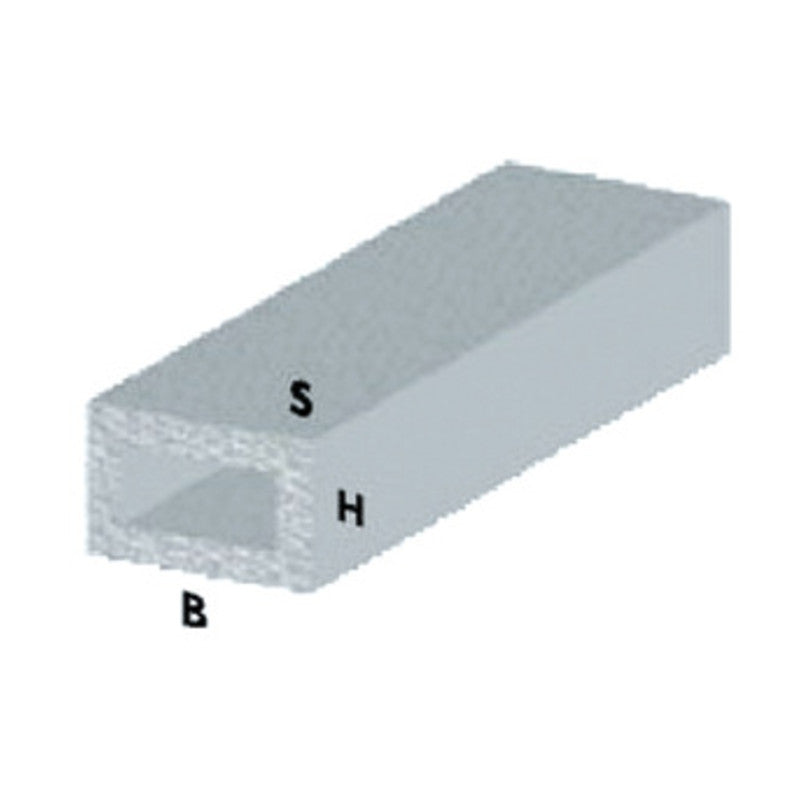 Q.TA' 5 PROFILO ARGENTO H.100 CM TUBO RETTANG. 30X15X1 MM**