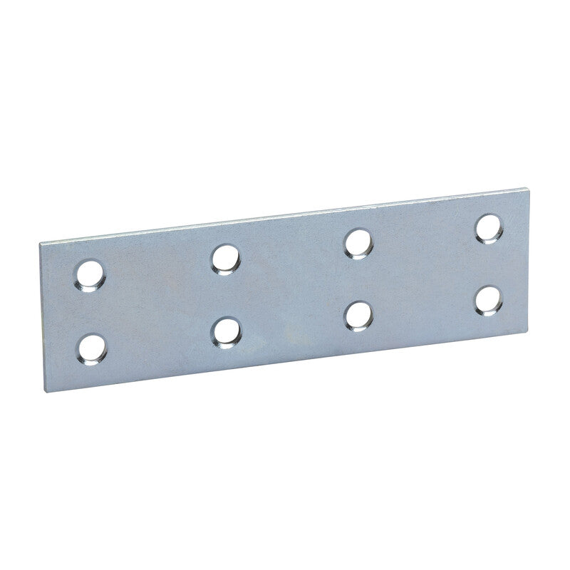 Q.TA' 50 PIASTRINA DRITTA ZINCATA 8 FORI 100 MM