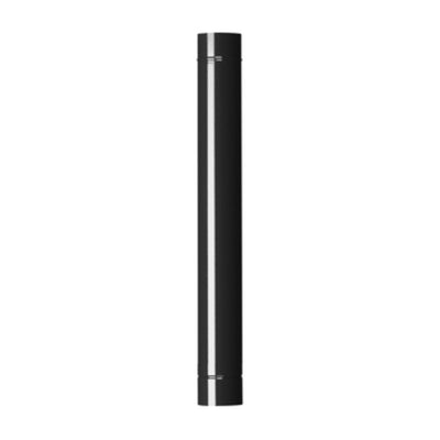 Q.TA' 6 TUBO P/STUFA H 100 CM D 15 CM NERO OPACO