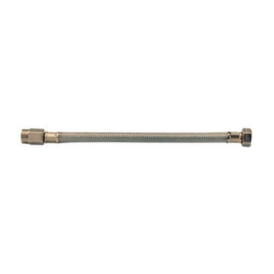 Q.TA' 10 FLESSIBILE INOX PROLUNGATO MAS 1/2 FEM 3/8 30CM DN10