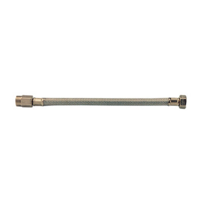 Q.TA' 10 FLESSIBILE INOX PROLUNGATO MAS 1/2 FEM 3/8 40CM DN10