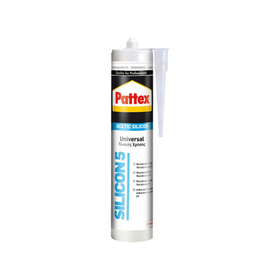 Q.TA' 25 PATTEX SILICON 5 UNIVERSALE BIANCO 280 ML CARTUC