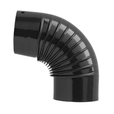 Q.TA' 12 GOMITO P/STUFA 90 D 12 CM NERO OPACO