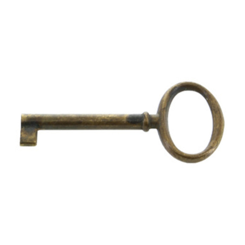 Q.TA' 25 CHIAVE P/MOBILI 33706 34X73 MM OTTONE ANTICATO**