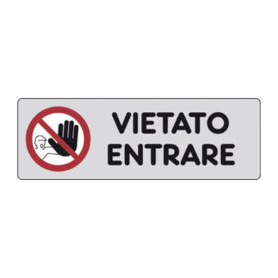 Q.TA' 10 ETICHETTA ADESIVA 150X50 VIETATO ENTRARE