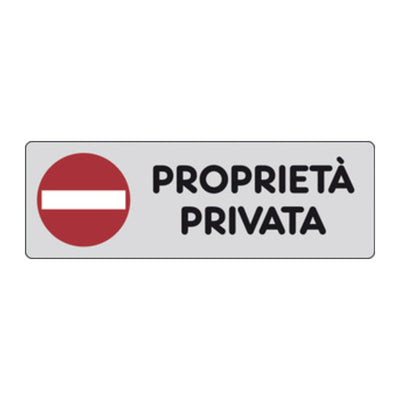 Q.TA' 10 ETICHETTA ADESIVA 150X50 PROPRIETA PRIVATA