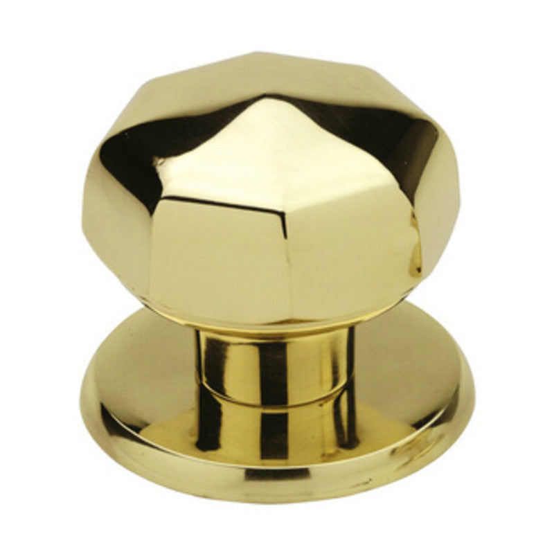 Q.TA' 2 POMOLO OTTONE OTTAGONALE 70 MM LUCIDO VERNIC
