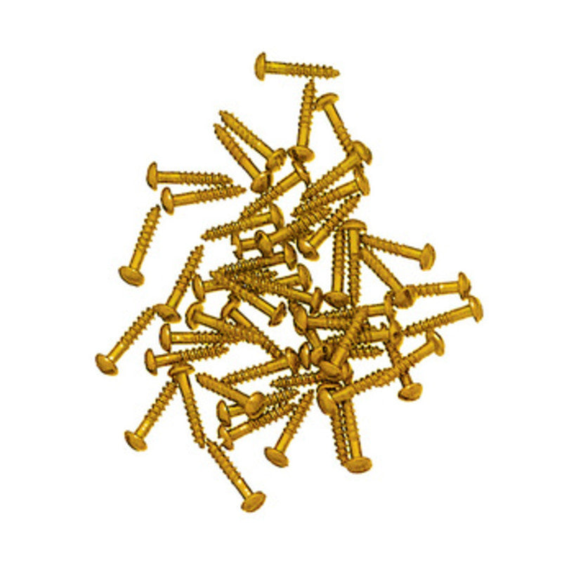 Q.TA' 1 VITI TESTA BOMBATA FERRO OTTONATO 2X10 MM