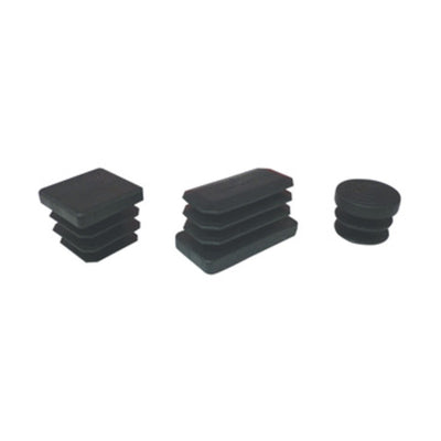 Q.TA' 100 PUNTALE ALETTATO QUADRATO 35X35 MM PLAST NERO*