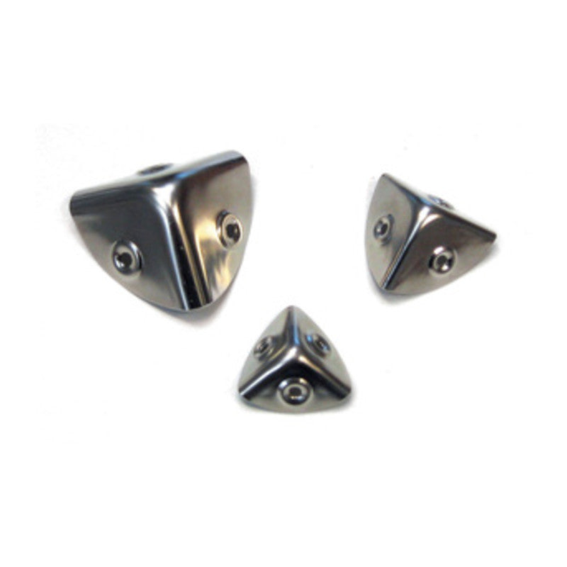 Q.TA' 50 ANGOLO P/BAULI E CASSE ACCIAIO NICHELATO 30 MM