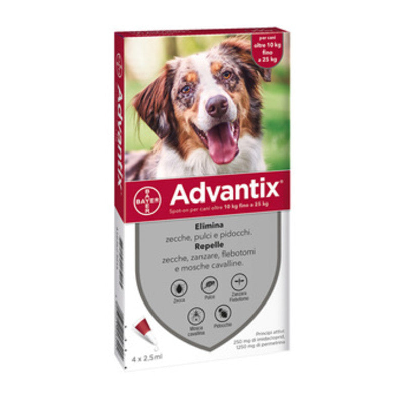 Q.TA' 1 BAYER ADVANTIX SPOT ON 4 PIPETTE CANI 10-25 KG