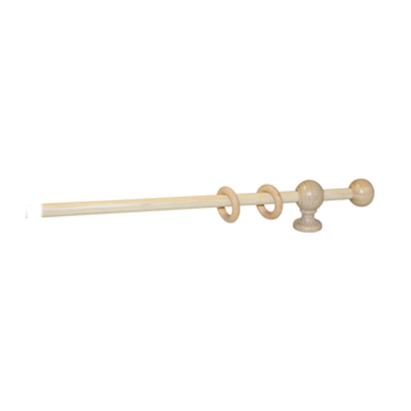 Q.TA' 1 BASTONE LEGNO A STRAPPO D 23 NATUR. 140CM C/SUPP.