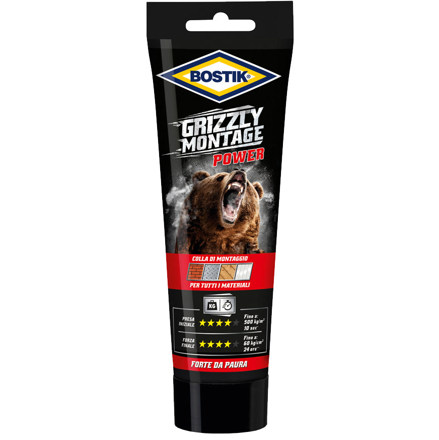 Q.TA' 1 BOSTIK GRIZZLY MONTAGE POWER 250 G BIANCO TUBO