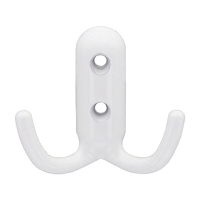 Q.TA' 30 APPENDIABITI A 2 GANCI 45X45 MM BIANCO LUCIDO