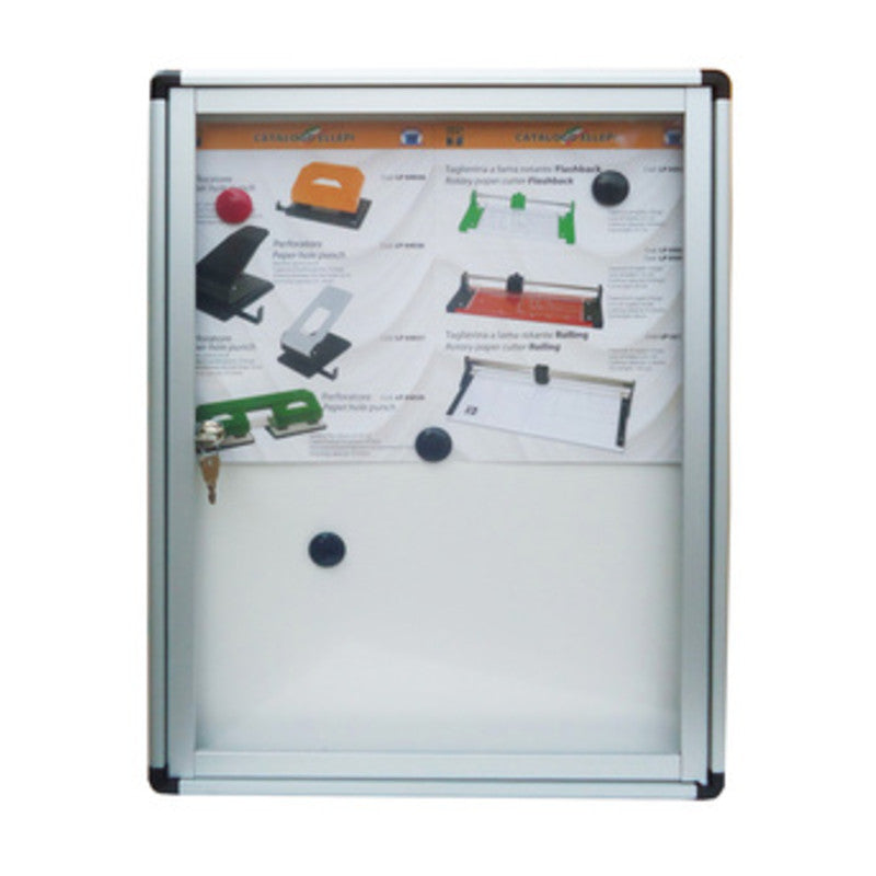 Q.TA' 1 BACHECA FONDO MAGNETICO 45X4,5X60 CM ALLUMINIO