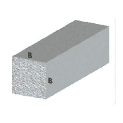 Q.TA' 5 PROFILO ARGENTO H.100 CM QUADRO PIENO 10X10 MM**