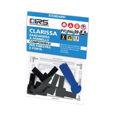 Q.TA' 1 ZANZARIERA IRS CLARISSA BL 4 ANGOLI + ROTELLA