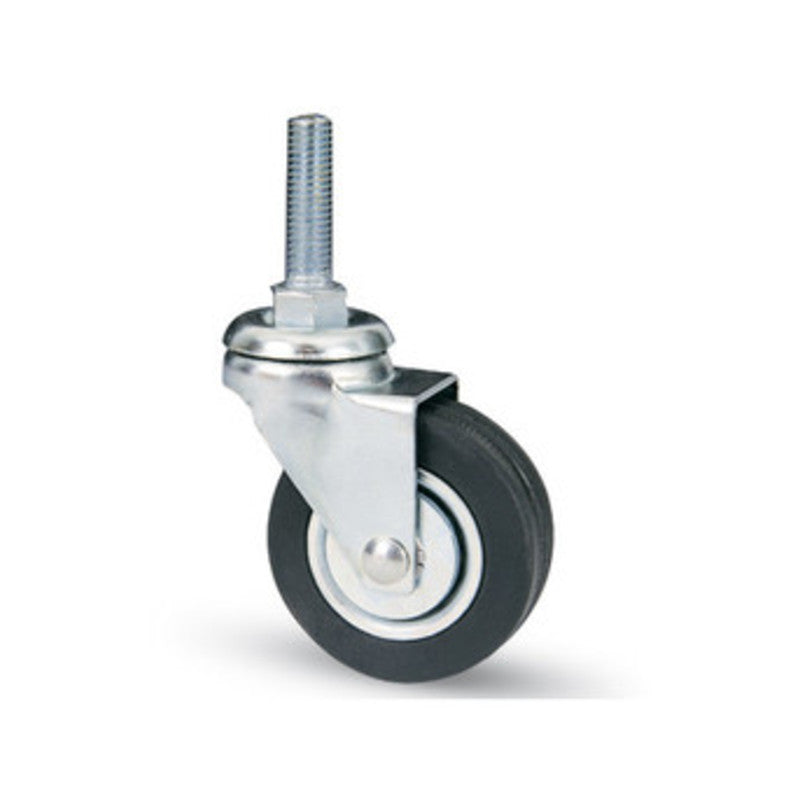 Q.TA' 20 RUOTA MOBILE D 50 MM GOMMA 160/B PERNO 8MA POR 30 KG