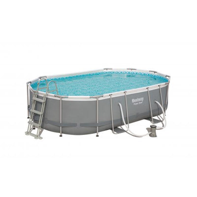 Q.TA' 1 PISCINA C/TELAIO E POMPA OVALE 488X305XH107CM 56448