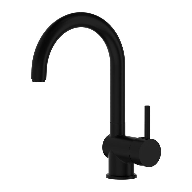 Q.TA' 1 SERIE GEMINI MISCELATORE LAVELLO CANNA ALTA NERO OP