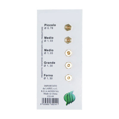 Q.TA' 5 SET 5 UGELLI FORNELLO CUCINA A GAS GPL