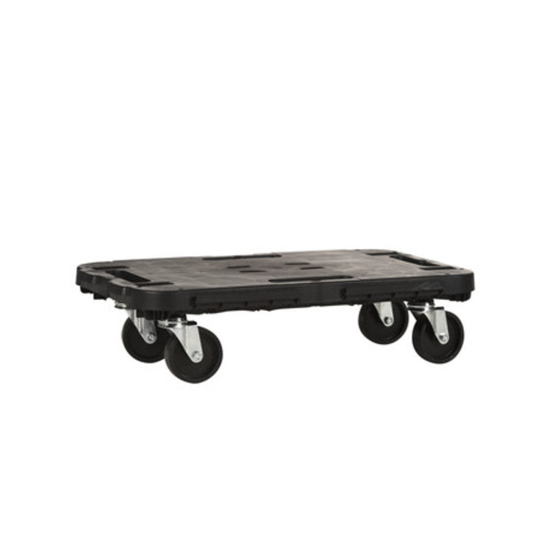 Q.TA' 1 PEDANA C/RUOTE DOLLY PORTATA STATICA 300 KG NERO