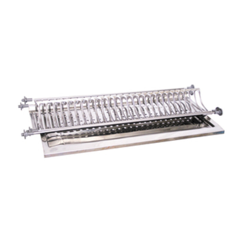 Q.TA' 1 MENSOLA SCOLAPIATTI ACCIAIO INOX C/VASCH 76 CM