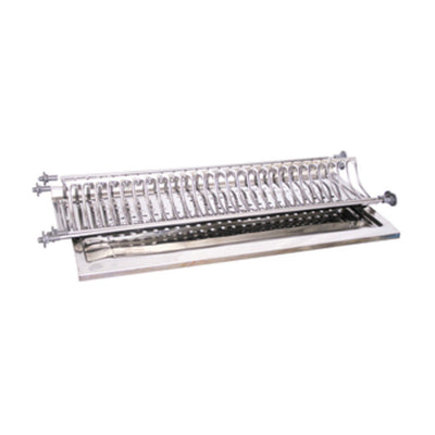 Q.TA' 1 MENSOLA SCOLAPIATTI ACCIAIO INOX C/VASCH 76 CM