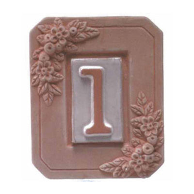 Q.TA' 5 PORTANUMERO IN TERRACOTTA 1 POSTO 13X16 CM