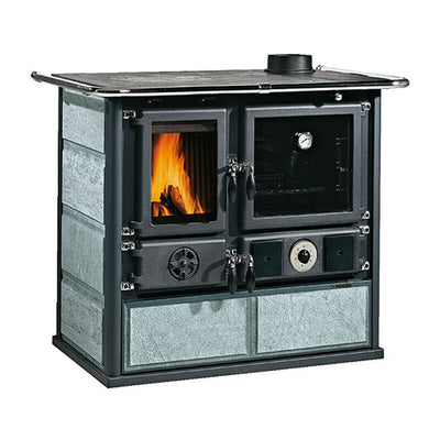 Q.TA' 1 TERMOCUCINA LEGNA 11 KW ROSA DSA 4.0 PIETRA NATURALE