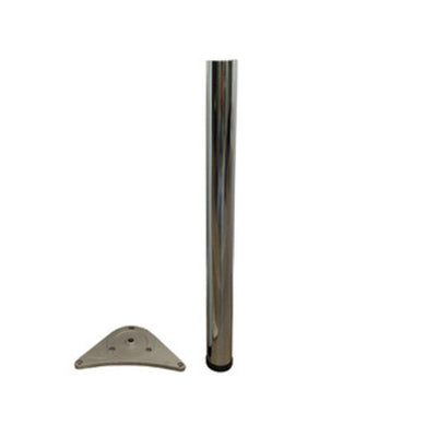 Q.TA' 4 PIEDE P/TAVOLO ACCIAIO D 60XH710 MM CROMO