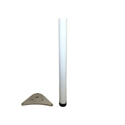 Q.TA' 4 PIEDE P/TAVOLO ACCIAIO D 60XH710 MM BIANCO