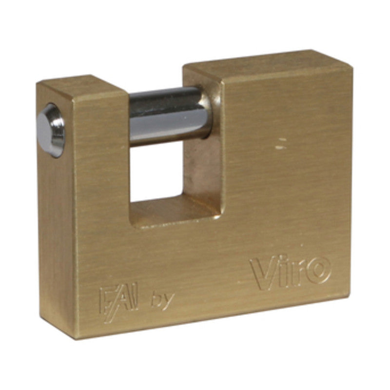 Q.TA' 1 VIRO 506 LUCCHETTO FAI P/SERRANDA 70MM OTTONE