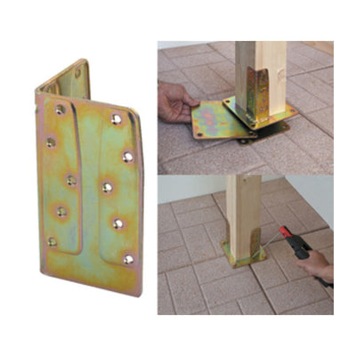 Q.TA' 8 PIASTRA 800/ALA P/SUPPORTO RINF ACC TROP 80X80X140MM