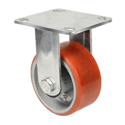 Q.TA' 1 RUOTA POLIURETANO D 200X50 PIASTRA FISSA EXPORT