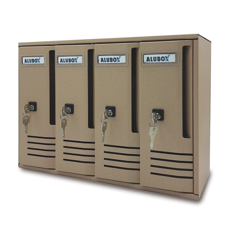 Q.TA' 1 CASSETTA POSTALE ALUBOX CUBO C4 42X17,5X30 SABBIA
