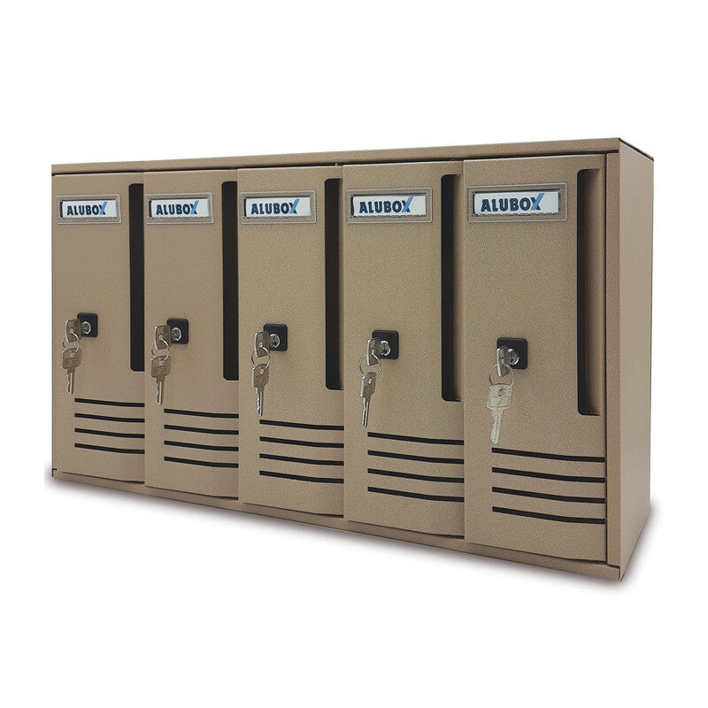 Q.TA' 1 CASSETTA POSTALE ALUBOX CUBO C5 52X17,5X30 SABBIA