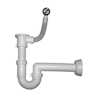 Q.TA' 1 SIFONE P/LAVATOIO RESINA C/PILETTA E TROPPO PIENO