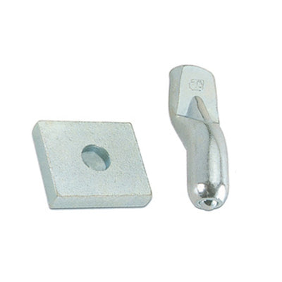 Q.TA' 10 PIASTRA C/PERNO P/CARDINE D 20 MM ACC ZINC