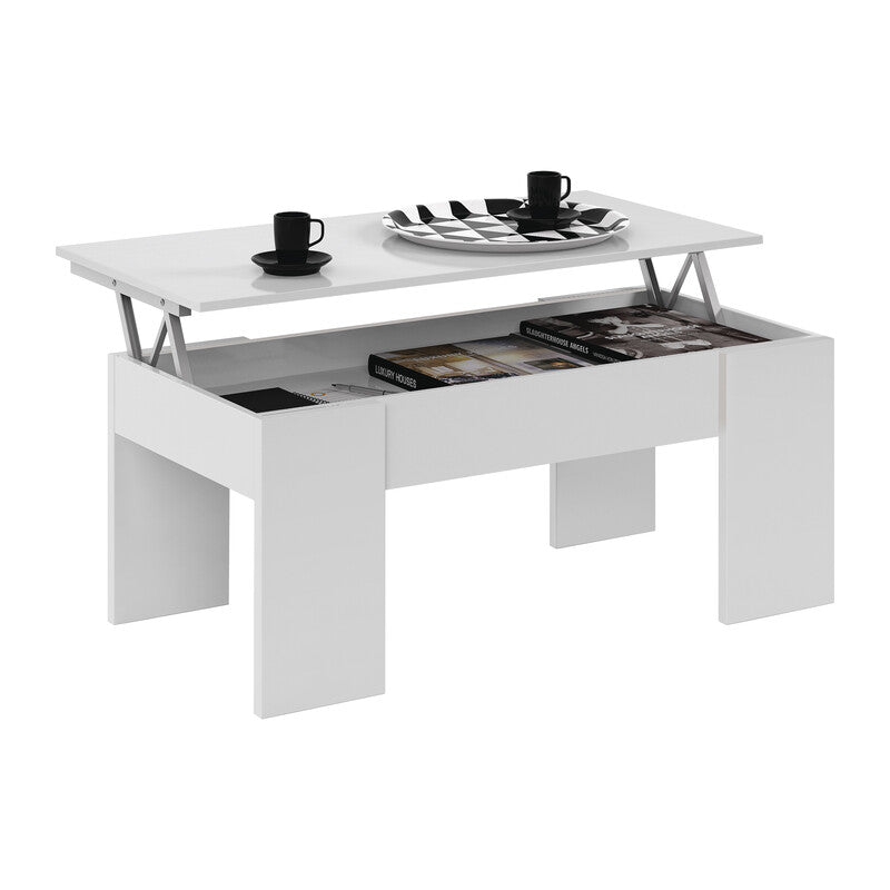Q.TA' 1 KIT TAVOLO CAFFE ELEV 50X100X45/56H BIANCO ARTIK
