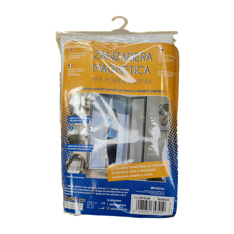 Q.TA' 1 ZANZARIERA MAGNETICA 120XH240 CM BIANCO
