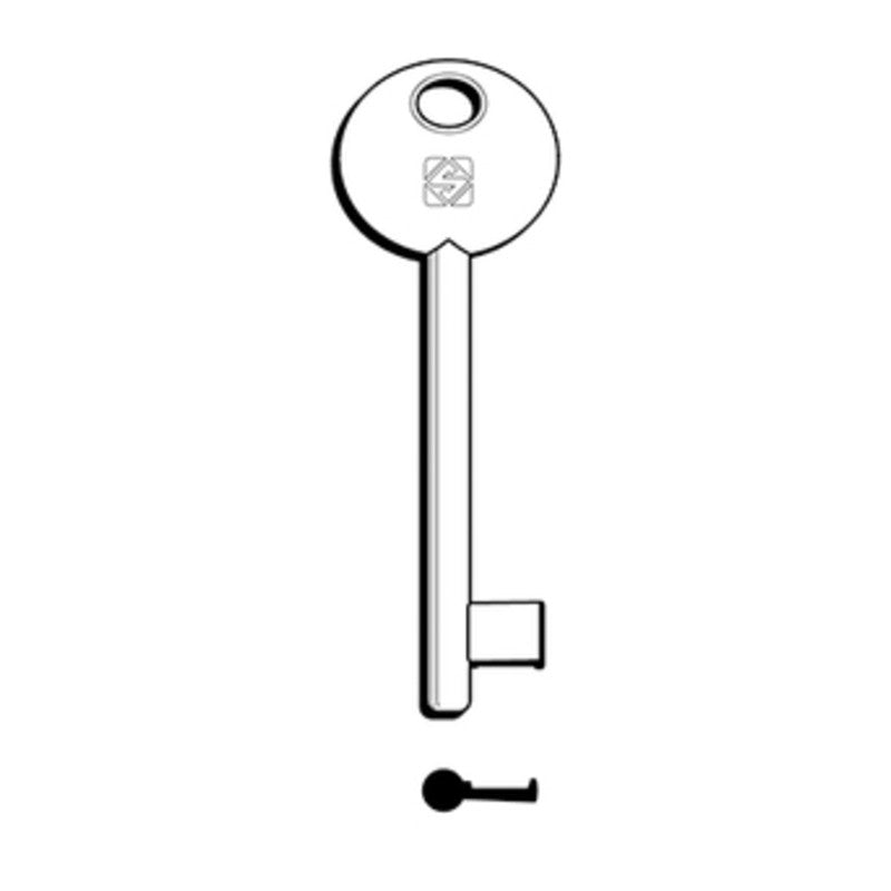 Q.TA' 5 SILCA 6P2D CHIAVE PATENT PARI NICHELATA