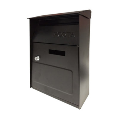 Q.TA' 1 CASSETTA POSTALE ACCIAIO 21X9X32,5 CM ESTERNO NERO