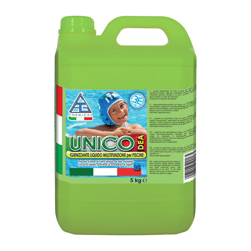 Q.TA' 1 CLORO P/PISCINA LIQUIDO MULTIFUNZ UNICO 5 KG
